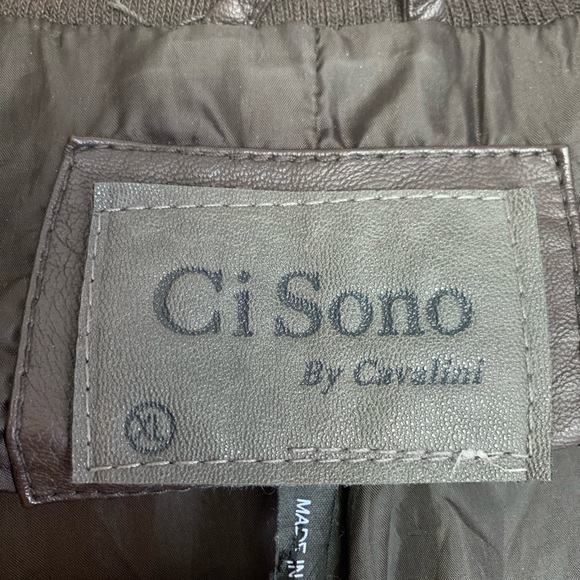 Brown Faux leather jacket XL Ci Sono by Cavalini - Picture 2 of 14